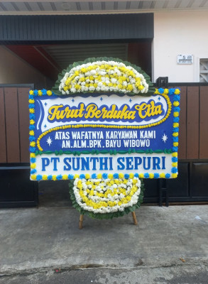 Papan Bunga Duka di Cilendek Timur